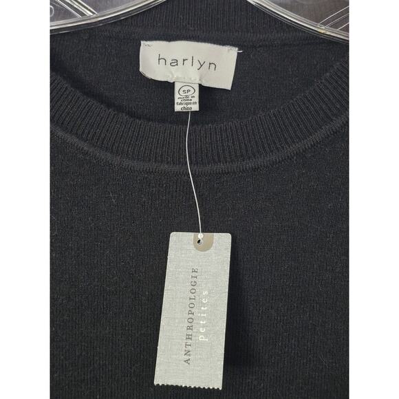 Anthropologie Harlyn Avery Embroidered Jumper in Black Floral Sweater - SP New - Picture 3 of 6